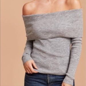 Wilfred Off the Shoulder Croquis Ribbed Sweater